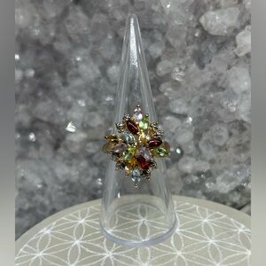 Vintage Multi Gemstone Ring 925